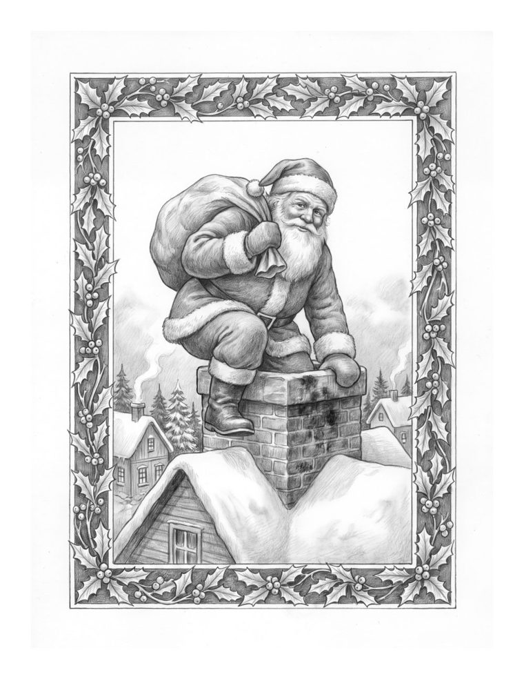 Santa on the chimney