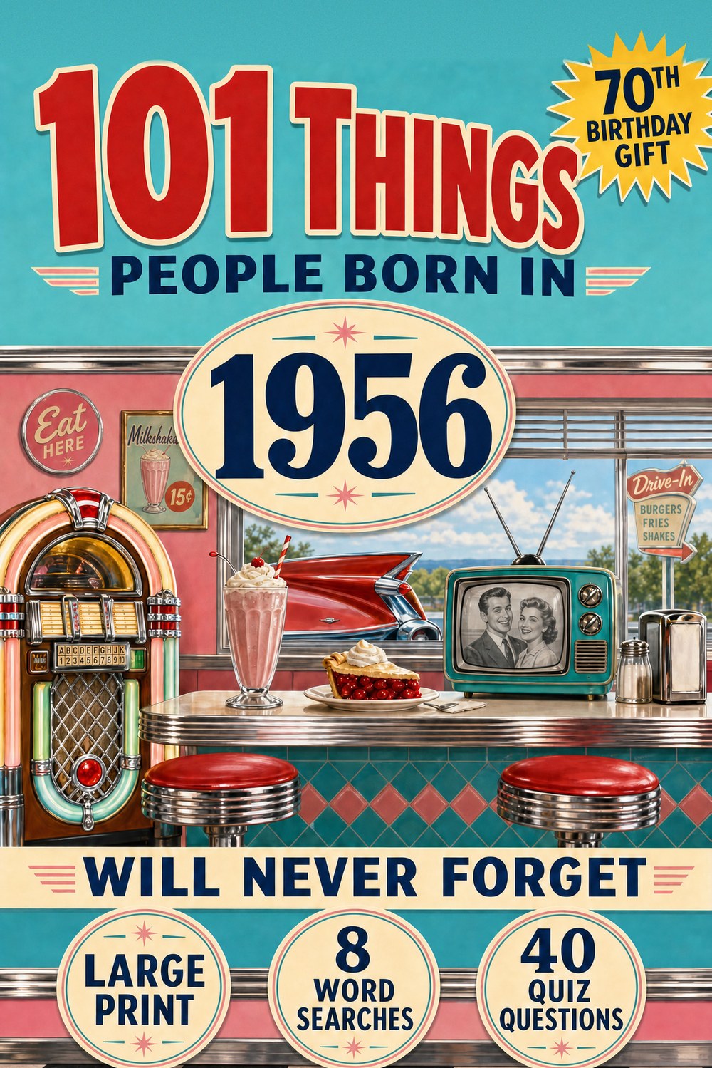 101 Things People Born in 1956 Will Never Forget: The 70th Birthday Gift for Men and Women cover