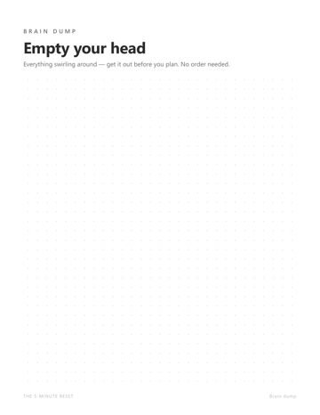 The 5-Minute Reset sample page 2