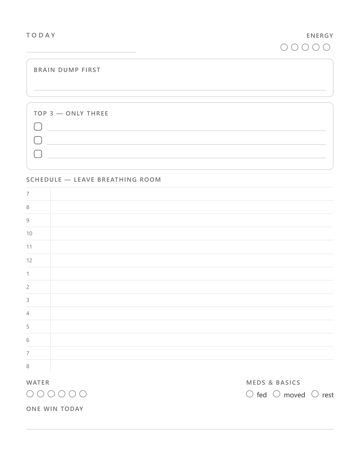 The 5-Minute Reset sample page 3