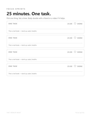 The 5-Minute Reset sample page 4