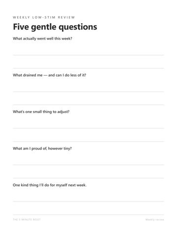 The 5-Minute Reset sample page 6