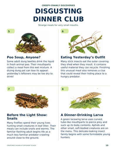 500 Gross and Amazing Bug Facts sample page 3