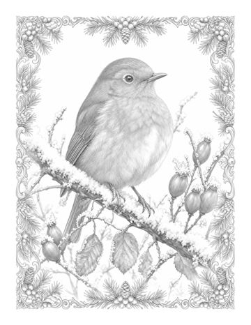Christmas Grayscale: Vol. 1 sample page 1