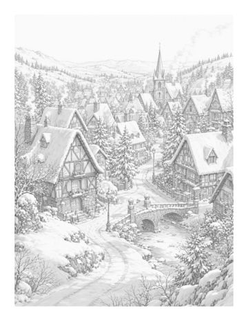 Christmas Grayscale: Vol. 1 sample page 3