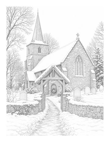 Christmas Grayscale: Vol. 1 sample page 4