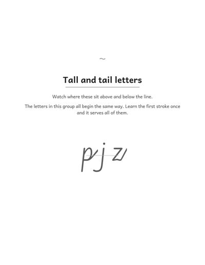 Dysgraphia Workbook: Cursive sample page 4