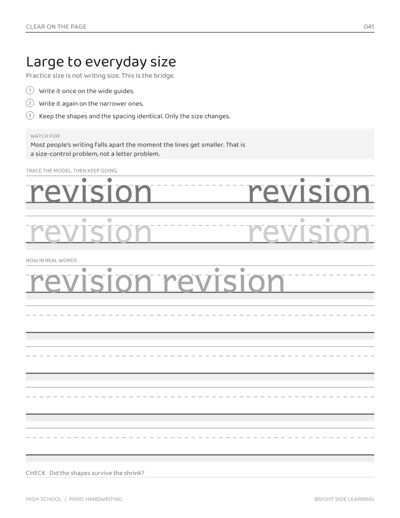 Dysgraphia Workbook: High School sample page 5