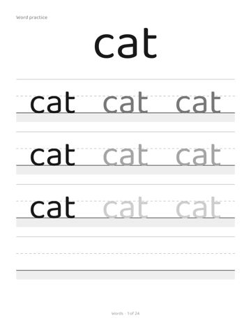 Dysgraphia Workbook: Kids sample page 6