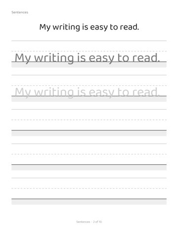 Dysgraphia Workbook: Teens sample page 6