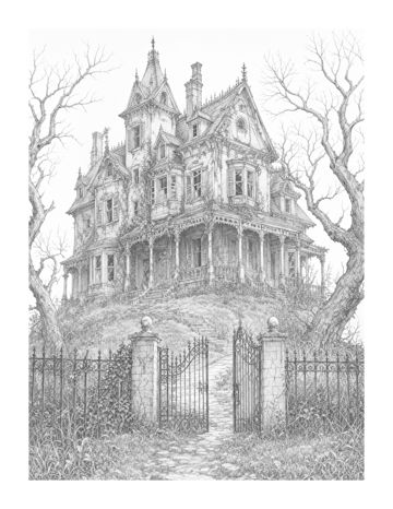 Halloween Grayscale: Complete Collection sample page 3