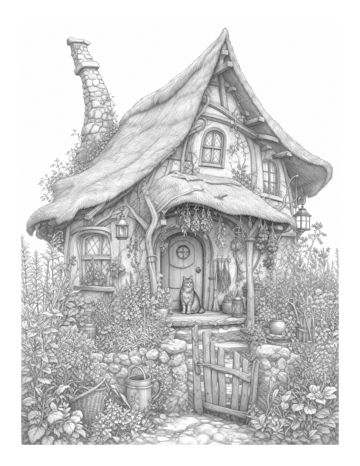Halloween Grayscale: Vol. 1 sample page 7