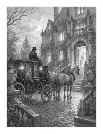 Halloween Grayscale: Vol. 2 sample page 8