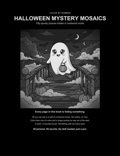 Halloween Mystery Mosaics, Volume One sample page 1