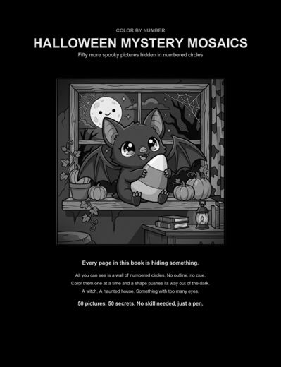 Halloween Mystery Mosaics, Volume Two sample page 1
