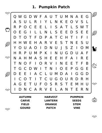 Halloween Word Search: Easy sample page 2