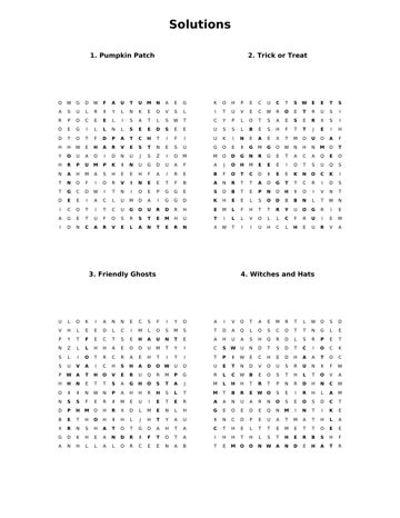 Halloween Word Search: Easy sample page 8