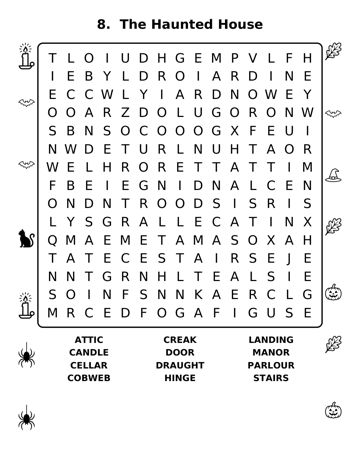 Halloween Word Search: Hard sample page 3
