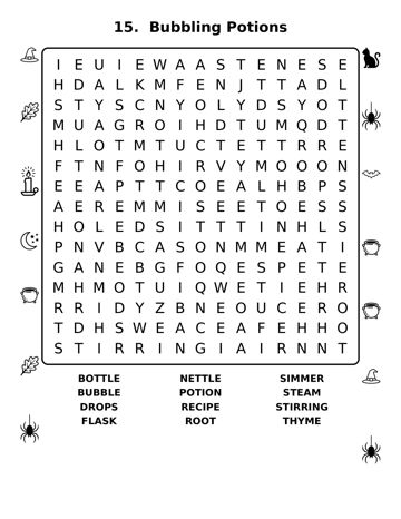 Halloween Word Search: Hard sample page 4