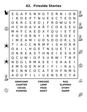 Halloween Word Search: Hard sample page 6