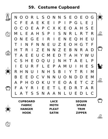 Halloween Word Search: Hard sample page 7
