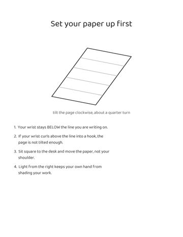 Left-Handed Handwriting Workbook sample page 2