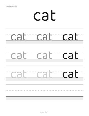 Left-Handed Handwriting Workbook sample page 7