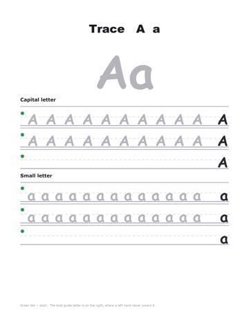 Left-Handed Letter Tracing sample page 3