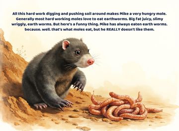 The Mole Who Wouldn't Eat Worms sample page 2