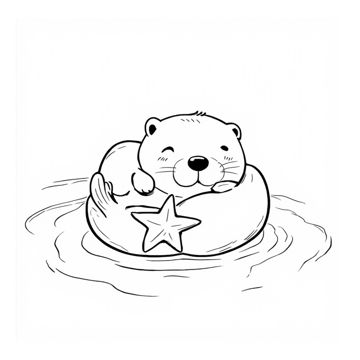 Cute Sea Otters sample page 1