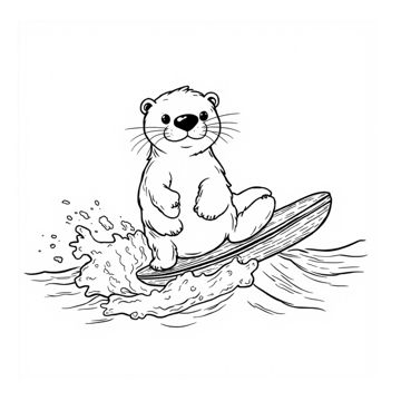 Cute Sea Otters sample page 4