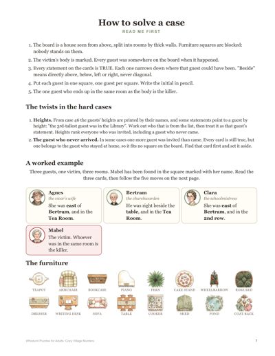 Whodunit Puzzles for Adults: Cozy Village Murders sample page 2