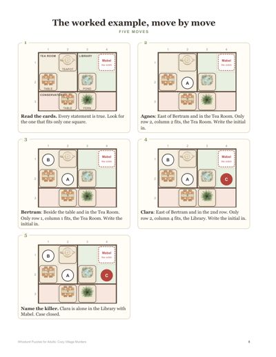Whodunit Puzzles for Adults: Cozy Village Murders sample page 3