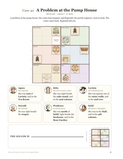 Whodunit Puzzles for Adults: Cozy Village Murders sample page 6