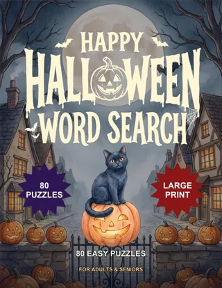 Happy Halloween Word Search: Easy book cover